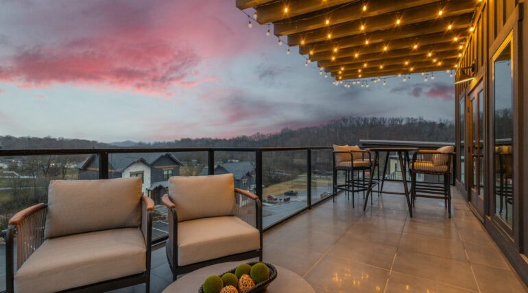 Private Deck with Lounge Seating & Views
